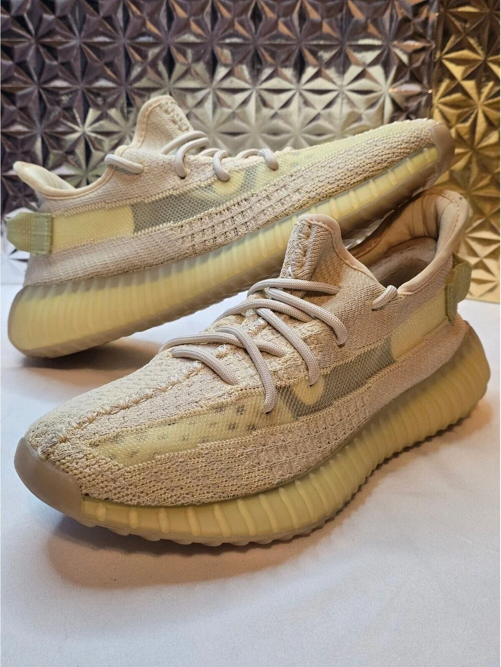 Adidas Yeezy Boost 350 V2 Flax FX9028 Mens Size 7.5 Used Authentic No Box
